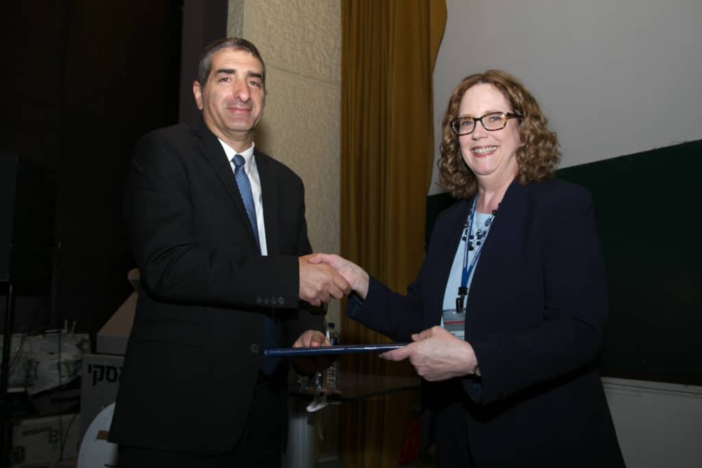 Prof. Yitschak Kreiss, director-general of Sheba Medical Center, receiving JCI Gold Standard